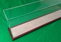 27 x 5 x 10 Acrylic Display Case for Trucks Ocean Liner Cruise Ships wooden base