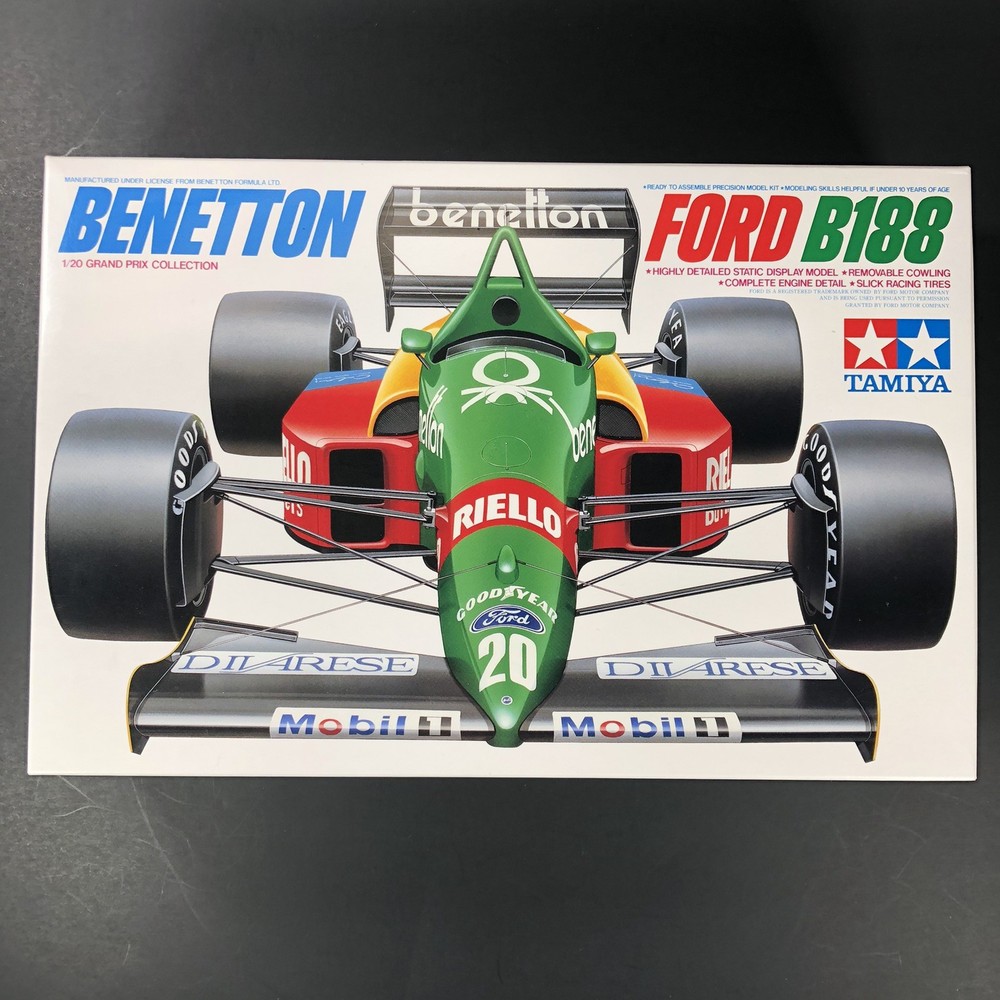 1980s Tamiya Benetton Ford B188 Formula 1 Kit No. 20021 1/20 scale NEW OPEN BOX