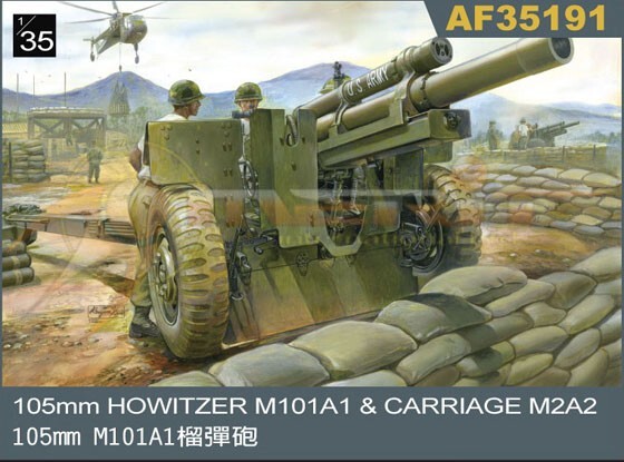 AFV Club 1/35 105mm Howitzer M101A1 Gun w/M2A2 Carriage #35191 📌Listed in USA📌