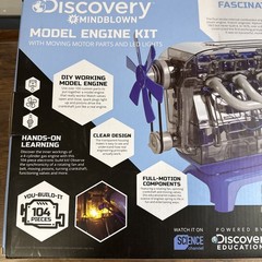 Discovery Mindblown Model Engine Building Kit 4 Cylinder Combustion Open Box NEW