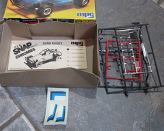 VTG 1984 MPC Chromies Snap Together Dune Buggy # -3241 box & decals PARTS