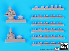 Black Dog 1/48 Jagdtiger Tank Crew & Detail Set (2 Half-figures) (Tamiya) T48061