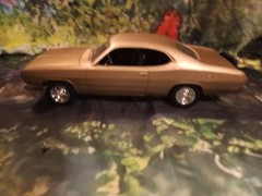 Rare 70 Plymouth Valiant Gold Duster 340, 1:25 scale, built