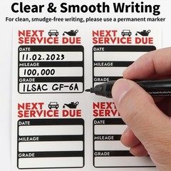 Mkobon 120 Pcs 2×2 Inches Oil Change Stickers, Next Service 2*2 inches, Black