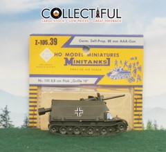ROCO – HO MODEL MINITANKS – #Z-105 – GERMAN SELF PROP. 88mm A AA GUN 🔥AUSTRIA
