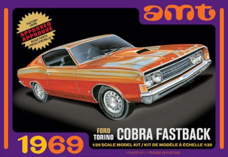 1/25 1969 Ford Torino Cobra Fastback Car