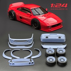 1:24 Ferrari F355 LB Widebody Kit with Wheels Transkit For 355 Fujimi & Diecast