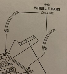 51 Henry J WHEELIE BARS 168 1658 1/25 Model Car Parts COMBINE PARTS SAVE $