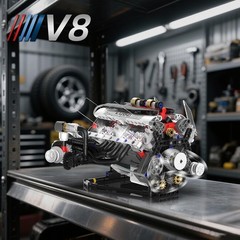 V8 Engine Kits that Works Building Sets,Car Engine Model Kit with Motor and L…