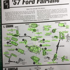 Ford 312 ENGINE 3in1 STK Supercharger Hilborn NO Headers 1:25 LBR Model Parts