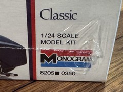 Monogram The Classic Bugatti 1/24 8205 Model Kit-UnOpened Original Cellophane