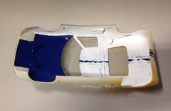 Vintage Lancer Mid-Sixties Shelby Ford GT Clear Slot Car Body – Painted