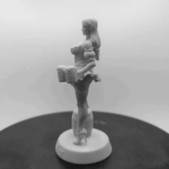 1/24 Resin Figure Model Kit Sexy Bartender Girl Unassembled, Unpainted Model Kit