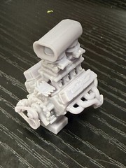 1/25 Ford Windsor Tunnel Ram Engine 12k 3D Printed