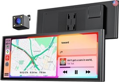 9.26″ Wireless Portable Car Play Screen for Apple CarPlay & Android Auto,