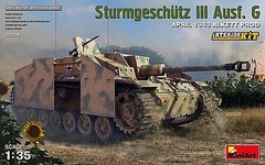 Mini-Art StuG III Ausf G Alkett Production Tank w/Crew – Plastic Model Tank Kit
