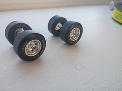 Goodyear Eagle Racing Tires/Wheels Lot of 4 Black Silver Yellow NEW 1/25th