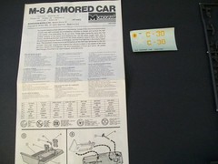 Vintage Monogram M-8 Armored Car 1/35 Scale Model Kit 99% Complete / Unassembled