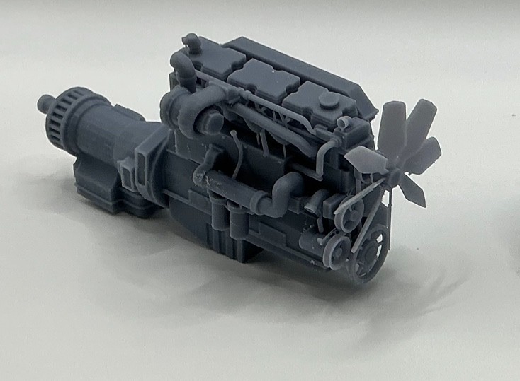 1/50th scale Cummins Big Cam diesel engine by 3dlemur