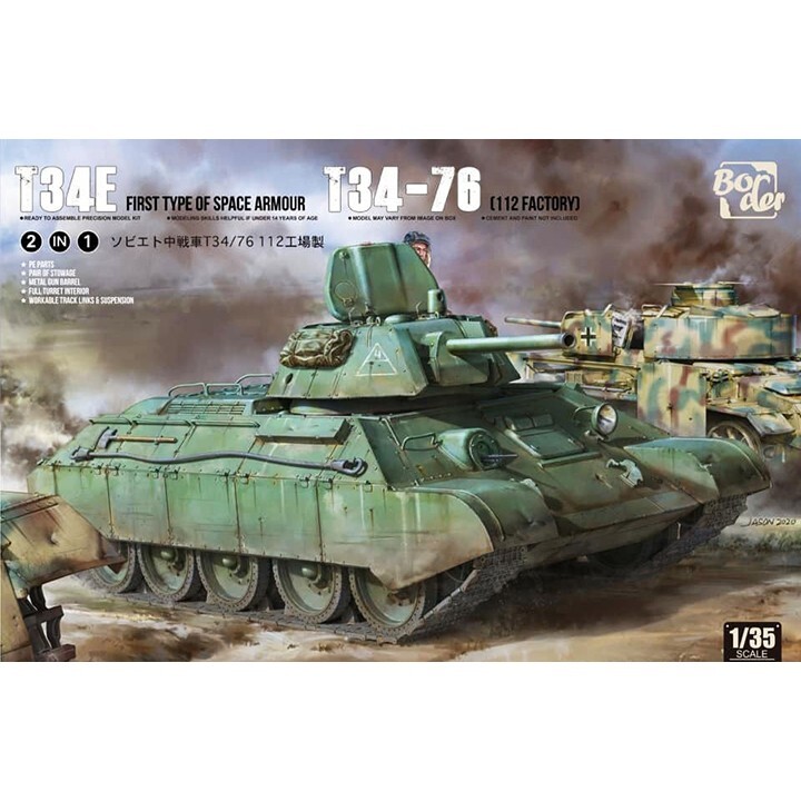 Border Model #BT-009 1/35 T-34 screened (type 1) T-3476