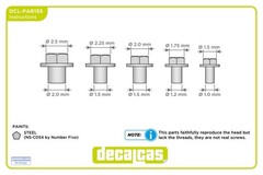 Decalcas Detail-Up Lightweight Hexagon Flange Bolts in 5 Sizes # DCL-PAR155