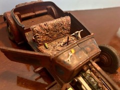 Fabulous! Pro-Built Hubley 1930 “Barn Find” Packard Roadster 1:22 Model Car