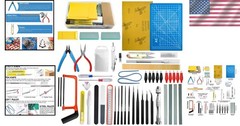 Comprehensive 85 PCS Model Tool Kit – Perfect for Crafting Cars and Planes=