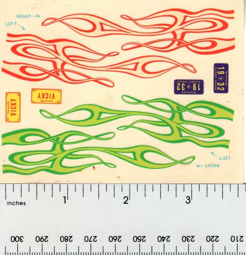 AMT 2905 1932 Vicky 1/25 Decals For Your Model Cars