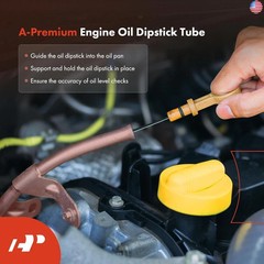 A-Premium 23.25 in Engine Oil Dipstick Tube – Metal Compatible with Chevrolet,