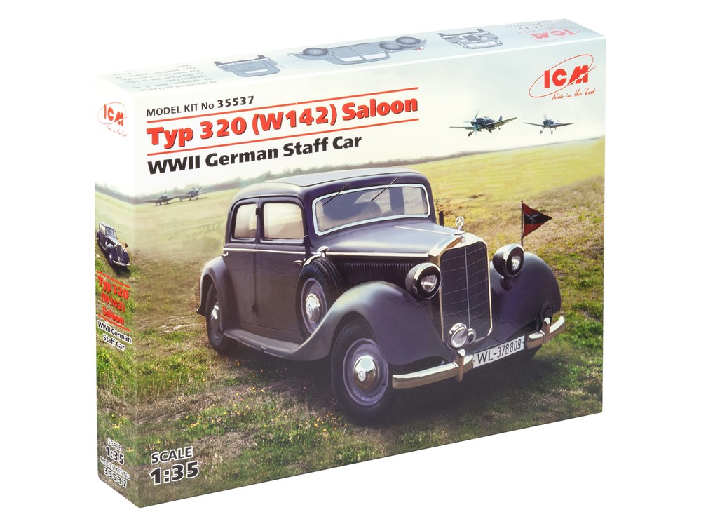 ICM 35537 – Typ 320 (W142) Saloon, WWII German Staff Car – Scale Model Kit