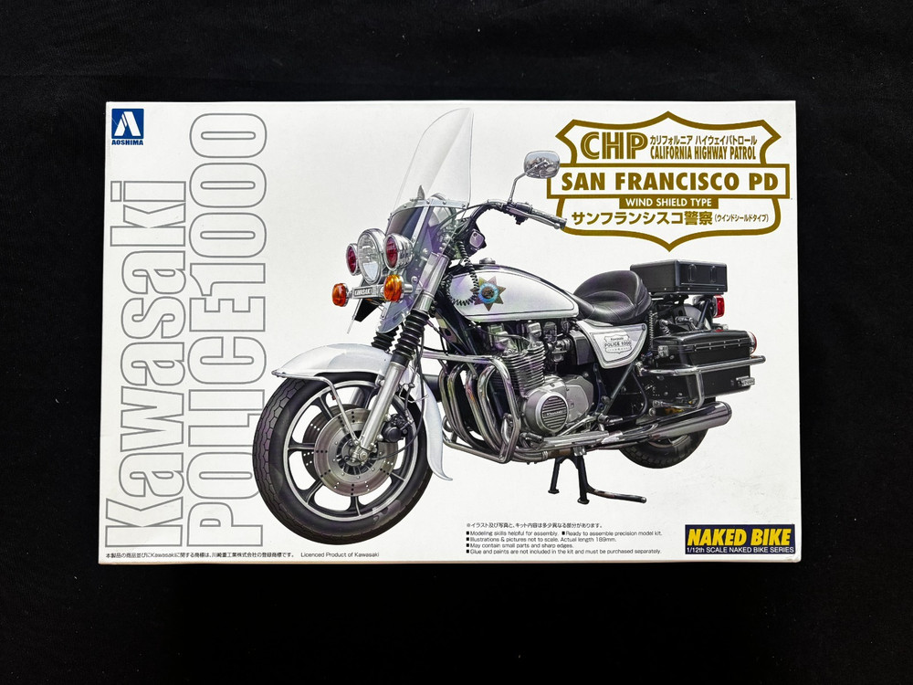 Aoshima 1/12 Kawasaki Police 1000 CHP SFPD Cowling Type Kit #03404 CHiPs NEW