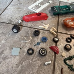 VINTAGE LOT MODEL KITS PLASTIC CARS HOT ROD PARTS and built body