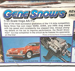 Revell Gene Snow’s Snowman Chevy Vega Drag Car 1/25 Plastic Model Kit H-1459