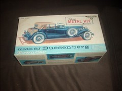 HUBLEY MODEL SJ DUESENBERG TOWN CAR, SEALED INSIDE, BIG 1/18 DIE-CAST, + 2 CARS