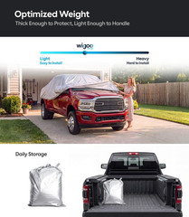 Dodge Ram 2500 3500 Truck Car Cover Accessories, Custom Fit Waterproof All Weath