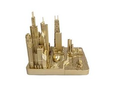 Chicago City Rose Gold Skyline Landmark 3D Model 4 1/2 inches