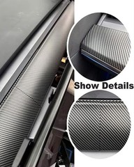Tesla Model 3 Y Dashboard Cover Front Door Cover Matte Carbon Fiber 2pcs