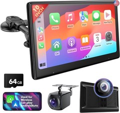 10″ Touch Screen for Car, Used for Wireless Apple Carplay Android Auto