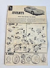 AMT 1964 Studebaker-Avanti Modern Classic T413 1:25 Model Kit Open Box