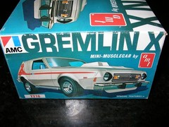 AMT Gremlin X Mini Muscle Car Model Kit 1:25 Scale T216 Molded in White