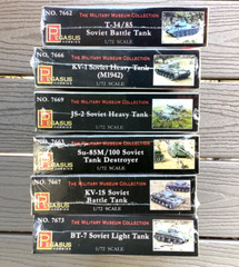 6 X PEGASUS 1/72 WW II RUSSIAN / SOVIET TANKS 2 PER BOX PLASTIC MODEL KITS F/S