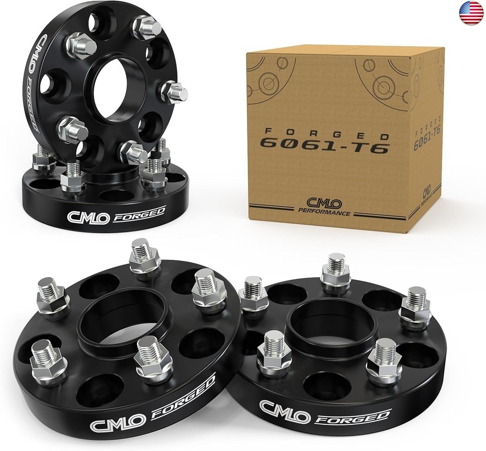 Customadeonly Wheel Spacers 5×115, Black Hubcentric (1″ Thick 4pcs) Center Bore