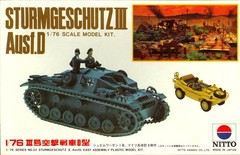 Nitto Models 1/76 STURMGESCHUTZ III Ausf.D with KUBELWAGEN *NOS*