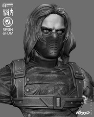 Winter Soldier Avengers Bust model kit unassembled unpainted see Description