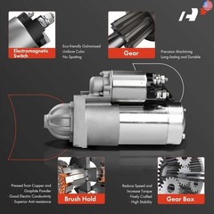 A-Premium Starter Motor Compatible with Chevy Silverado 1500 1999-2004, S10,