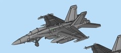 1 /350/400/700 American EA-18G electronic fighter jet Unpainted/1pc