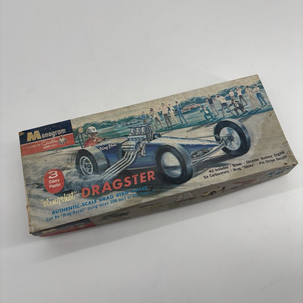 1959 MONGRAM SLINGSHOT DRAGSTER (ORIGINAL NOT REISSUE) W INSTRUCTIONS, PC49-98