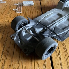 Built Model Car, STARTED AMT Skyline Kit Ford Galaxy Vintage Type Race Car