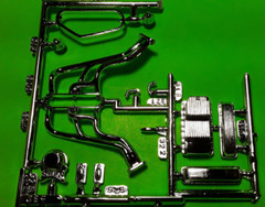 1940 Willys Pickup Gasser 1/25 350 Olds Rocket Engine Blower Long Tube Headers