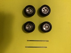 1/24 Maisto 1967 Mustang GT Chrome Rims, Tires & Axle Parts, model car building